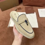 Loro Piana Charms Walk Babouche Women's Suede Mule FAL5900 2096 - Image 6