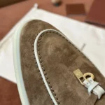 Loro Piana Charms Walk Babouche Women's Suede Mule FAL5900 HOVY - Image 6