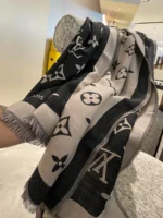 Louis Vuitton Monogram Silk Wool Scarf 75x200cm - Image 7