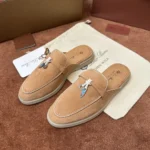 Loro Piana Charms Walk Babouche Women's Suede Mule FAL5900 30ES