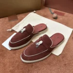 Loro Piana Charms Walk Babouche Women's Suede Mule FAL5900 ROB4