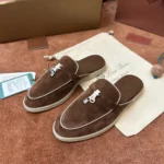 Loro Piana Charms Walk Babouche Women's Suede Mule FAL5900 HOL5
