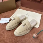 Loro Piana Charms Walk Babouche Women's Suede Mule FAL5900 DOEE
