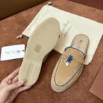 Loro Piana Charms Walk Babouche Women's Suede Mule FAL5900 DOIW - Image 6
