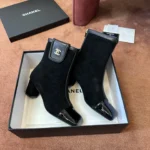 Chanel Quilted Ankle Boots - Image 7