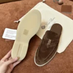 Loro Piana Babouche Charms Walk Women's Suede Mule FAI1543 HOL5 - Image 6