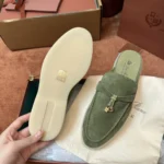 Loro Piana Babouche Charms Walk Women's Suede Mule FAI1543 50KY - Image 7