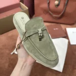 Loro Piana Babouche Charms Walk Women's Suede Mule FAI1543 507C - Image 7