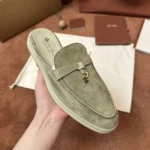 Loro Piana Babouche Charms Walk Women's Suede Mule FAI1543 507C - Image 7