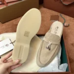 Loro Piana Babouche Charms Walk Women's Suede Mule FAI1543 A120 - Image 6