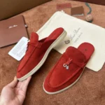 Loro Piana Babouche Charms Walk Women's Suede Mule FAI1543 W888 - Image 6