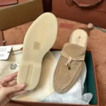 Loro Piana Babouche Charms Walk Women's Suede Mule FAI1543 D044 - Image 6