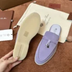Loro Piana Babouche Charms Walk Women's Suede Mule FAI1543 401F - Image 6