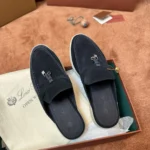 Loro Piana Babouche Charms Walk Women's Suede Mule FAI1543 W000 - Image 6