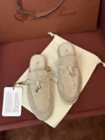 Loro Piana Babouche Charms Walk Women's Suede Mule FAI1543 DOEE - Image 7