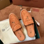 Loro Piana Babouche Charms Walk Women's Suede Mule FAI1543 P105 - Image 7