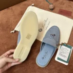 Loro Piana Babouche Charms Walk Women's Suede Mule FAI1543 60HF - Image 7