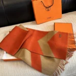 Hermès Colorblock Reversible Lambswool Scarf - Image 8