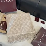 Gucci GG Jacquard Reversible Cashmere Scarf - Image 7