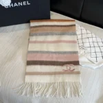 Chanel CC Check Cashmere Scarf - Image 7
