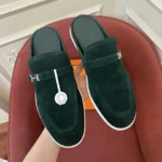 Hermès Men's Suede H Buckle Mule - Image 8