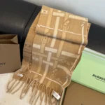 Burberry Equestrian Print Reversible Cashmere Scarf - Image 8