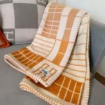 Hermès Geometric Wool Cashmere Blanket - Image 8