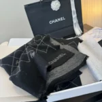 Chanel CC Diamond Jacquard Reversible Wool Stole - Image 7