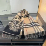 Burberry Equestrian Knight Reversible Cashmere Shawl - Image 8