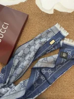 Gucci GG Jacquard Reversible Wool Scarf - Image 8