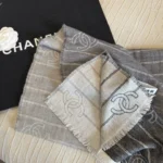 Chanel Coco Silhouette Striped Stole - Image 8