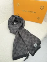 Louis Vuitton Petit Damier Knit Wool Scarf