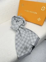 Louis Vuitton Petit Damier Knit Wool Scarf