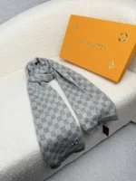 Louis Vuitton Petit Damier Knit Wool Scarf