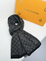 Louis Vuitton Petit Damier Knit Wool Scarf