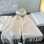 Dior Houndstooth Cashmere Scarf - Image 8