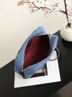 Chanel 26A Denim Chain Bowling Bag 32cm - Image 8