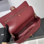 Chanel MaxiC Suede Burgundy Handbag - Image 8