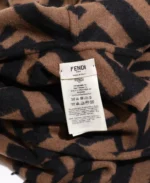 Fendi FF Diagonal Hooded Poncho 140x140cm - Image 6