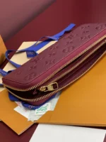 Louis Vuitton Monogram Empreinte Zip Wallet Bordeaux 19cm - Image 8