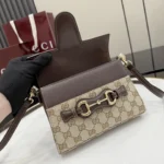 Gucci Primavera Horsebit GG Canvas Top Handle Shoulder Bag 20cm - Image 8