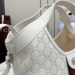 Gucci Giglio Perforated GG Leather Tote Bag 25cm - Image 8