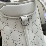 Gucci Giglio Large Perforated GG Leather Tote Bag with Pouch - Image 8