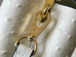 Louis Vuitton Capucines Mini White Ostrich Crystal LV Bag 22cm - Image 8