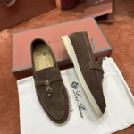 Loro Piana Summer Charms Walk Women's Suede Moccasin FAE5444 H0X4 - Image 7