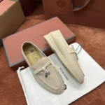 Loro Piana Summer Charms Walk Women's Suede Moccasin FAE5444 30F8 - Image 7