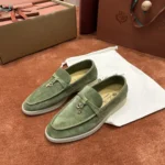 Loro Piana Summer Charms Walk Women's Suede Moccasin FAE5444 50KY