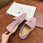 Loro Piana Summer Charms Walk Women's Suede Moccasin FAE5444 3782 - Image 7