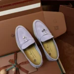 Loro Piana Summer Charms Walk Women's Suede Moccasin FAE5444 401F - Image 8