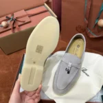 Loro Piana Summer Charms Walk Women's Suede Moccasin FAE5444 60GX - Image 7